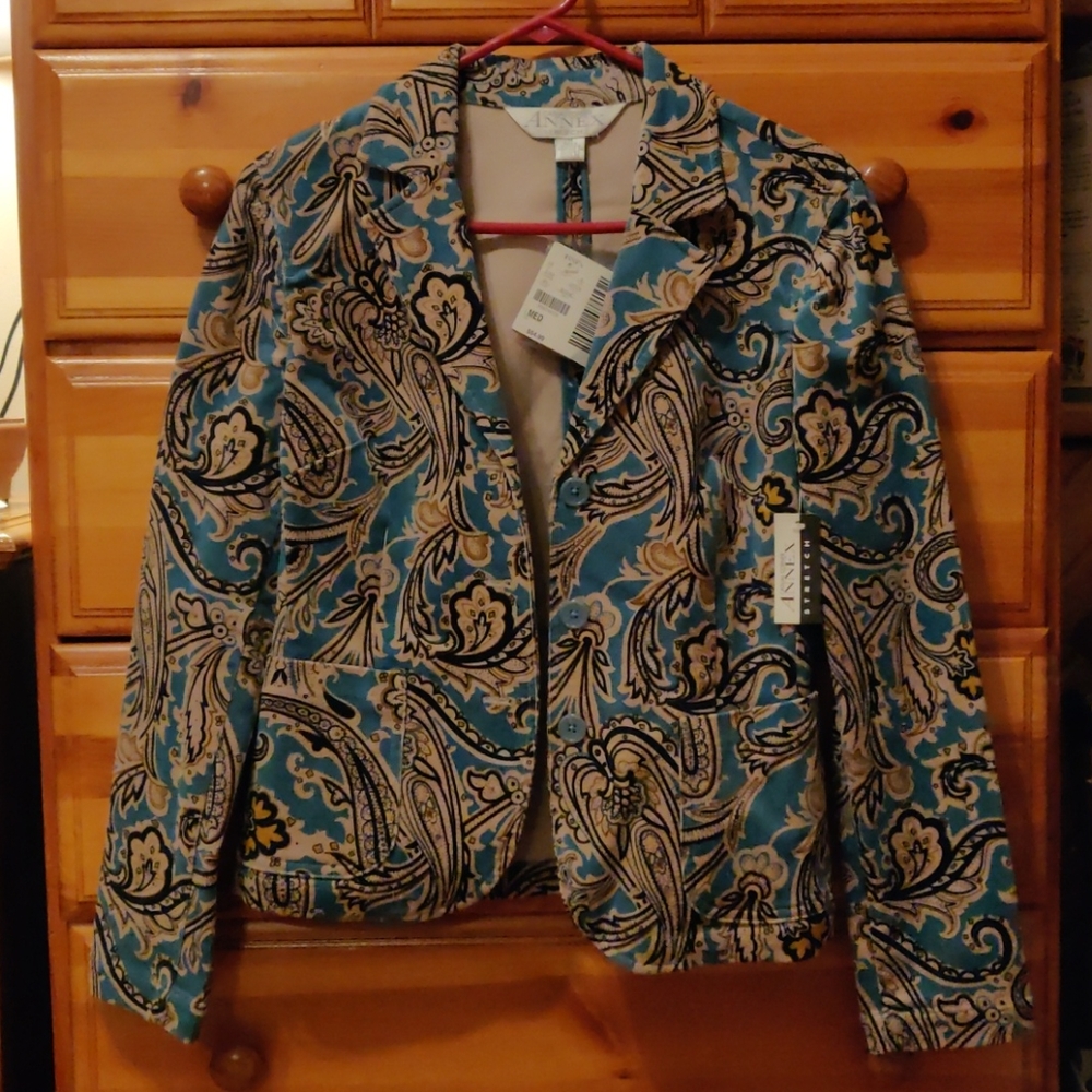 Casual Corner Annex Paisley Blazer Jacket, Size M